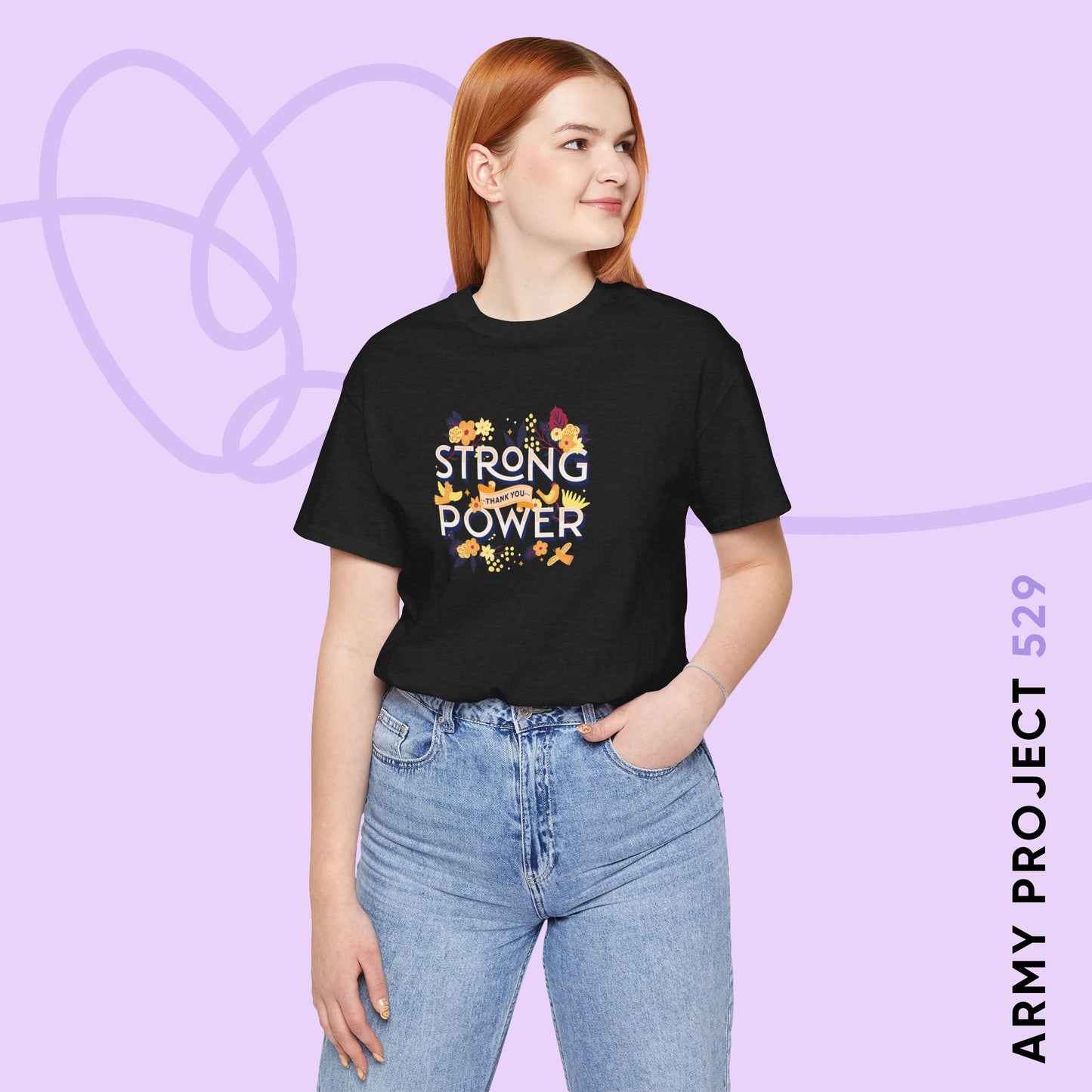 OT7 Short Sleeve Shirt - Strong Power Thank You - Fanmade BTS Merch - Soft Unisex T-Shirt