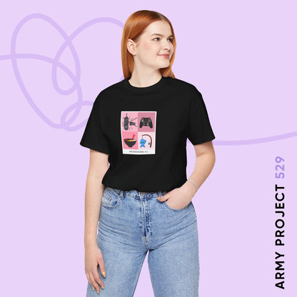Jin Short Sleeve Shirt - Funny Fanmade BTS Merch - Care Instructions - Soft Unisex T-Shirt
