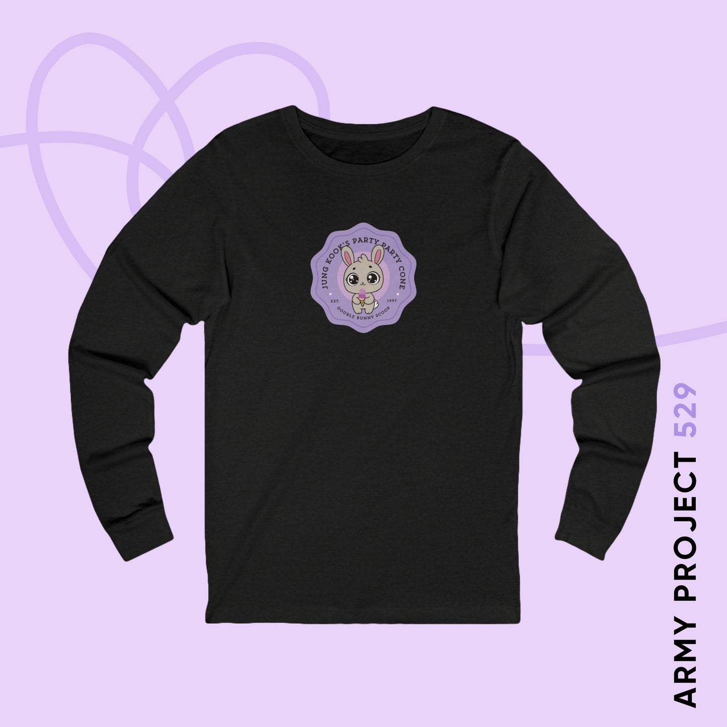 Jung Kook Long Sleeve Shirt - Cute Fanmade BTS Merch - Jung Kook's Party Party Cone - Soft Unisex T-Shirt