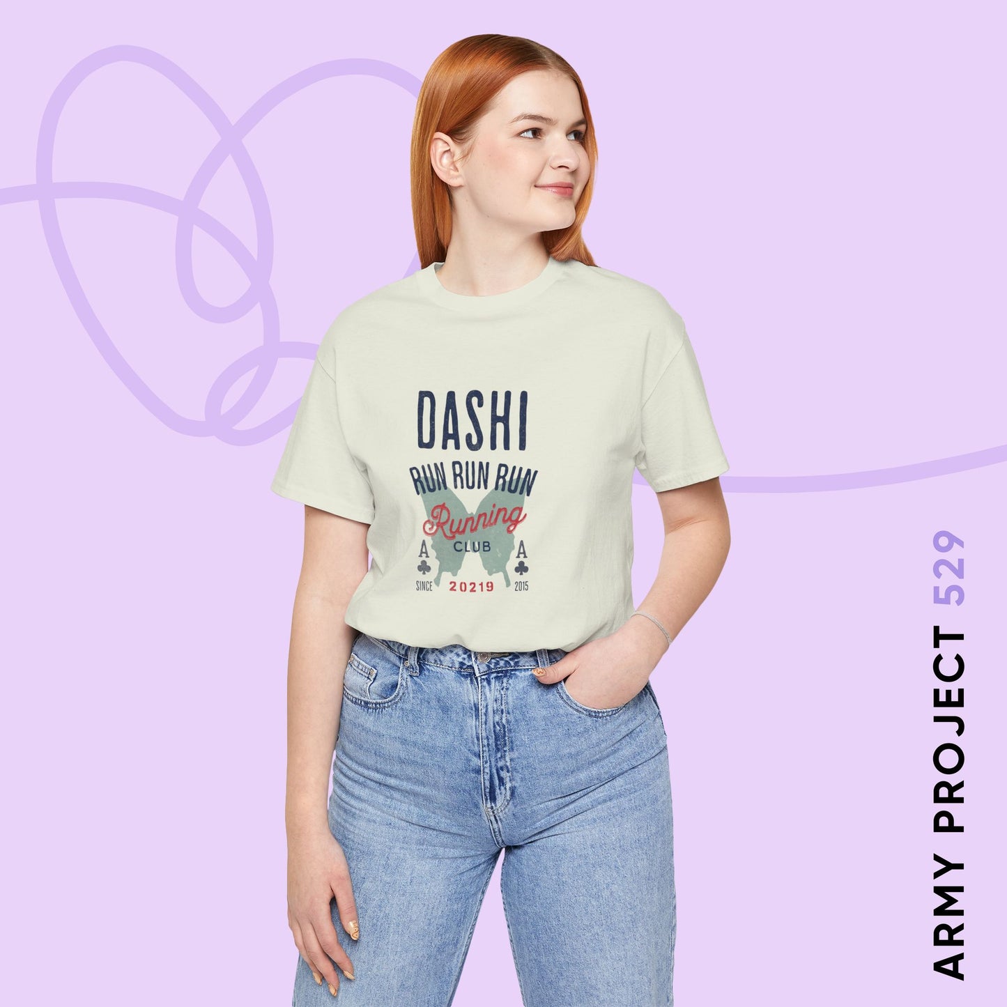 OT7 Short Sleeve Shirt - Dashi Running Club - Fanmade BTS Merch - Unisex Jersey T-Shirt