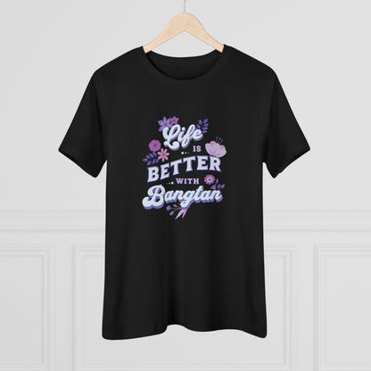 OT7 Women's Tee - Life is Better with Bangtan - Fanmade BTS Merch - Soft Jersey T-Shirt