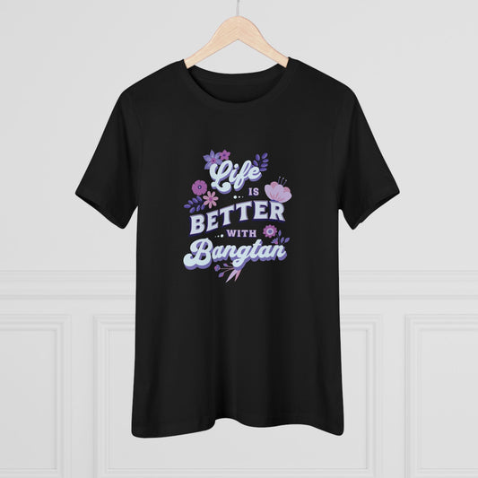 OT7 Women's Tee - Life is Better with Bangtan - Fanmade BTS Merch - Soft Jersey T-Shirt