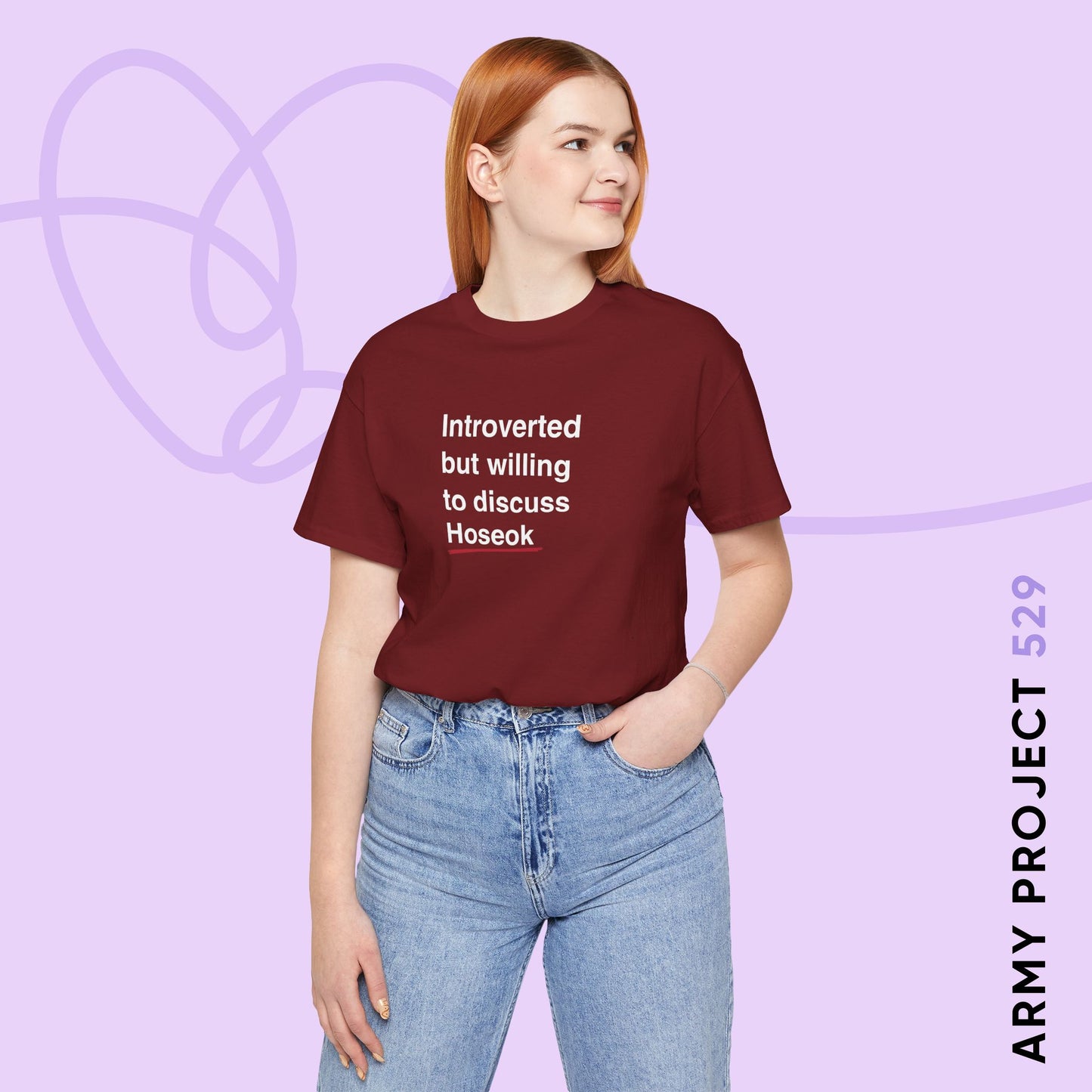 Hobi Bias Shirt - Introverted But Willing to Discuss Hoseok - Fanmade BTS Merch - Unisex Jersey T-Shirt