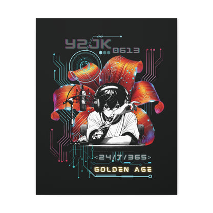 Jung Kook Canvas Wall Art - Fanmade BTS Retro Series - Y2K Gamer Aesthetic - Framed Wall Decor