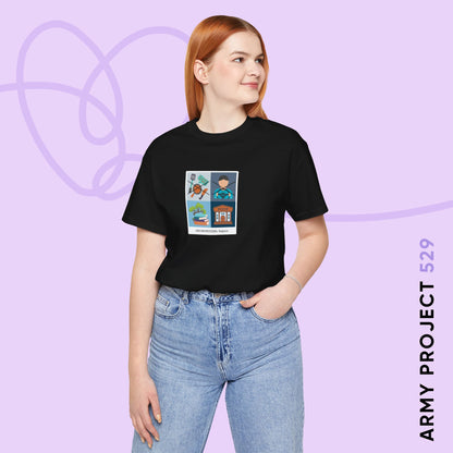 Namjoon Short Sleeve Shirt - Funny Fanmade BTS Merch - Care Instructions - Soft Unisex T-Shirt
