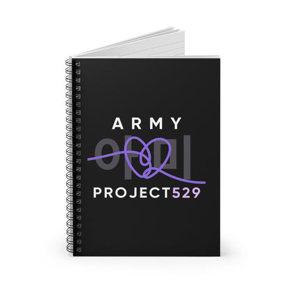 ARMY Project 529 Notebook - Practical ARMY Merch - Lined Spiral Journal