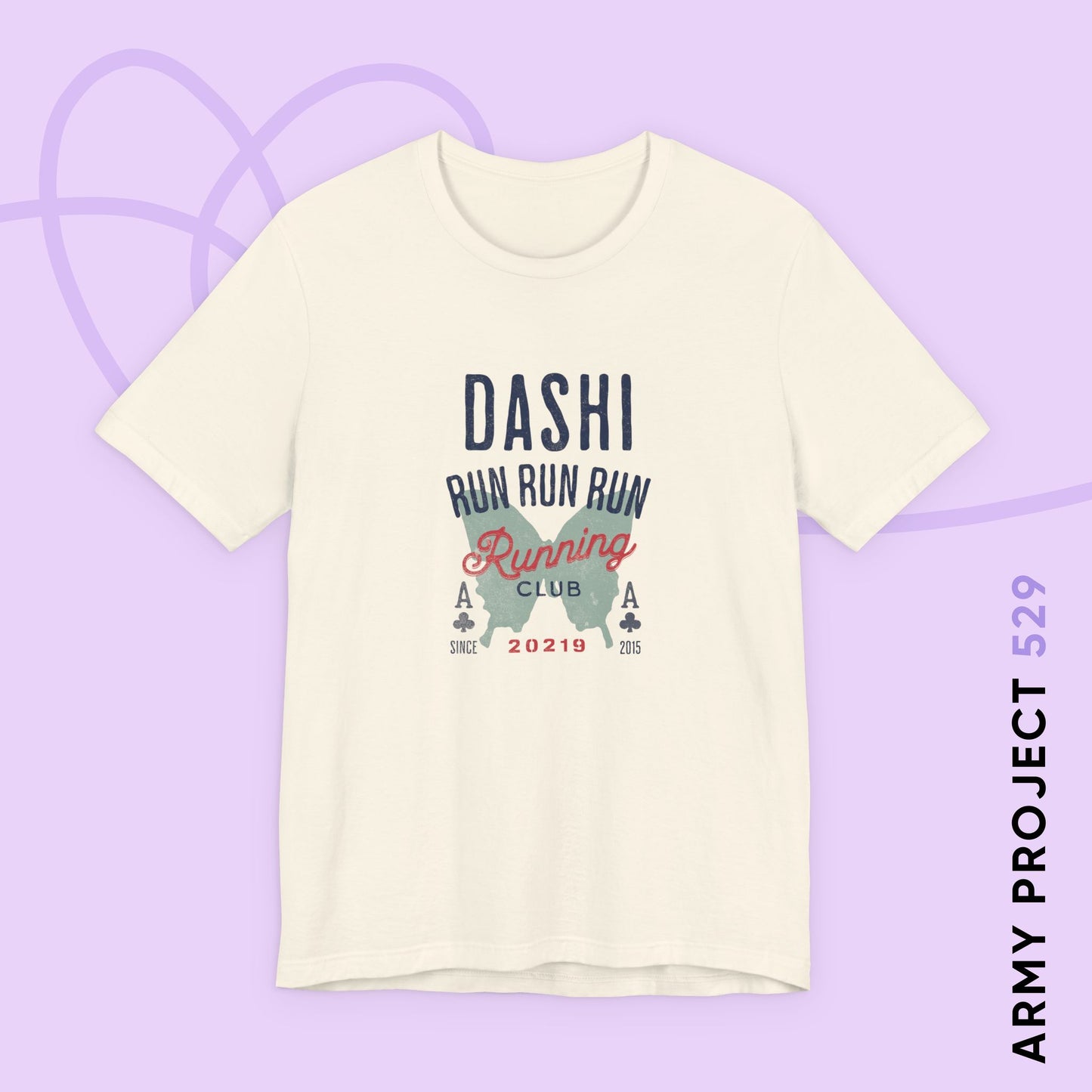 OT7 Short Sleeve Shirt - Dashi Running Club - Fanmade BTS Merch - Unisex Jersey T-Shirt